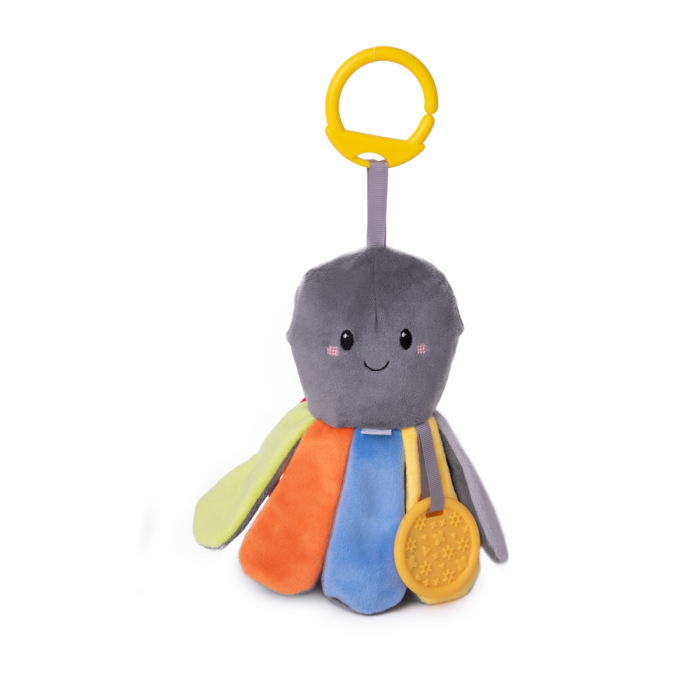 Jucarie pentru bebelusi cu accesorii pentru dentitie - Caracatita colorata [2]