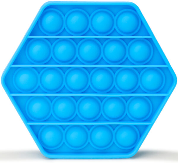 Jucarie senzoriala antistress- Pop-it albastru, 13 cm
