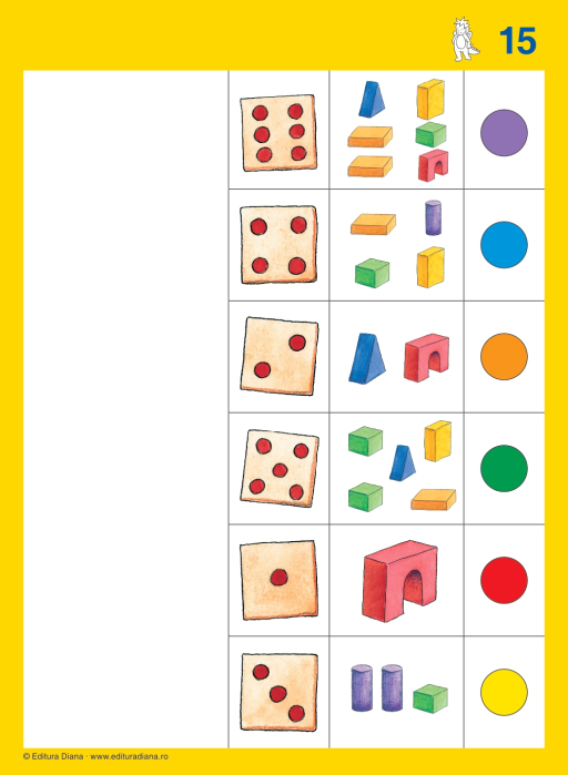 LOGICO PRIMO  -Mapă Numerele până la 10. Asocieri, mulțimi, comparări (5+) [3]