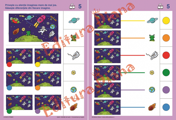 LOGICO PRIMO - Set Mapă + Tăbliță - Abilitați de bază - Concentrare și logică (5+) [2]
