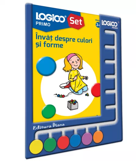 LOGICO PRIMO - SET CU TABLITA - Invat despre culori si forme 3+