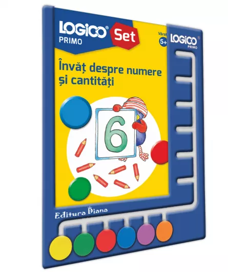 LOGICO PRIMO - SET CU TABLITA - Invat despre numere si cantitati 5+