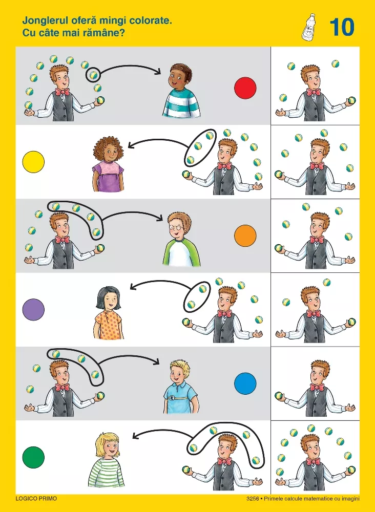 LOGICO PRIMO - SET CU TABLITA - Primele calcule matematice cu imagini [2]
