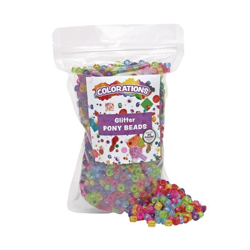 Mărgele colorate glitter - 450 de grame [2]