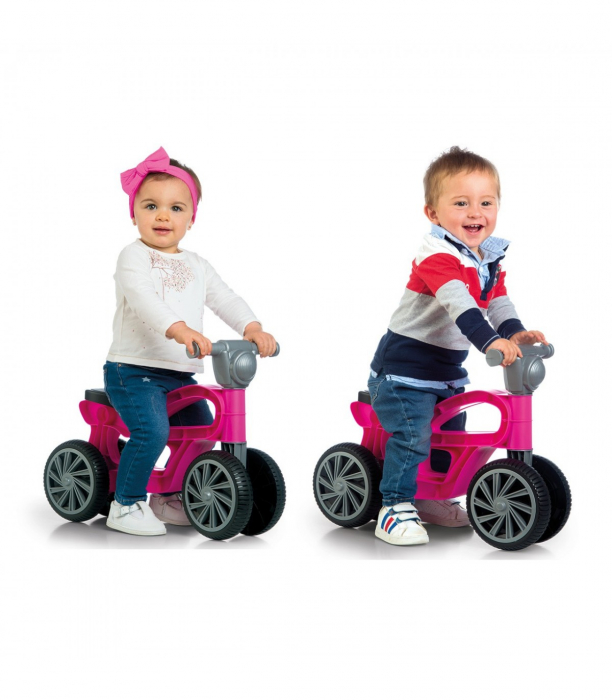 Mini bicicleta fara pedale, cu 4 roti - Violet [3]