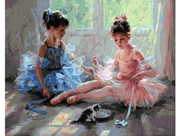 Pictura pe numere - Micutele balerinele, 40 x 50 cm