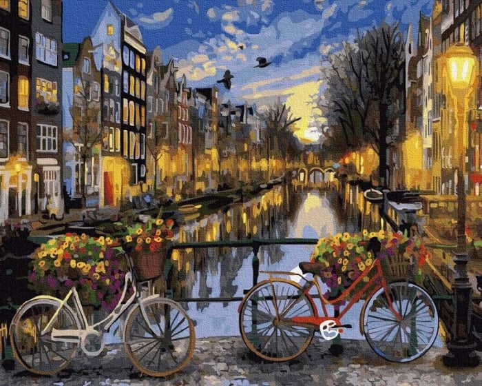 Pictura pe numere - Noaptea in Amsterdam, 40 x 50 cm