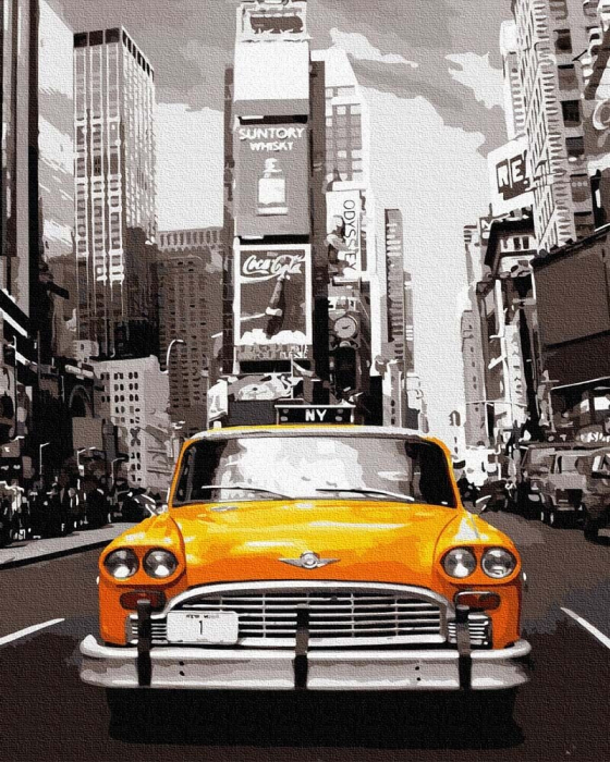 Pictura pe numere - Taxi retro, 40 x 50 cm