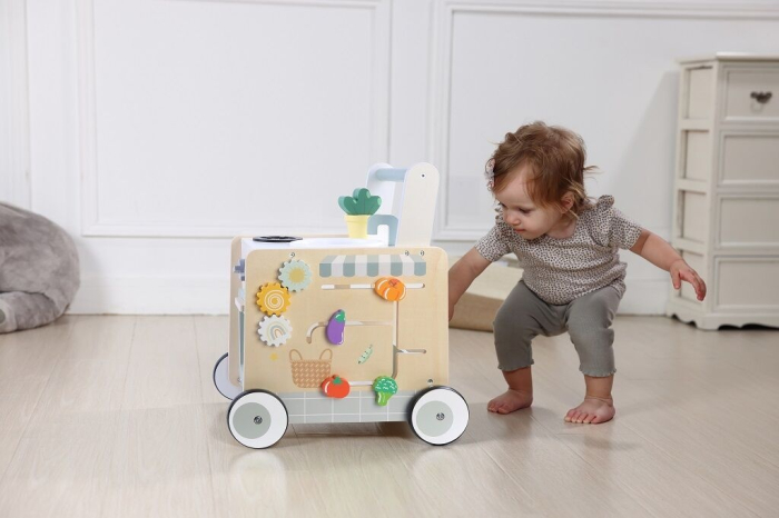 Premergător din lemn 2 în 1 - Bucătărie cu activități [4]