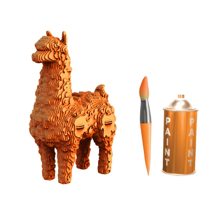 Puzzle 3D din carton - Alpaca [5]