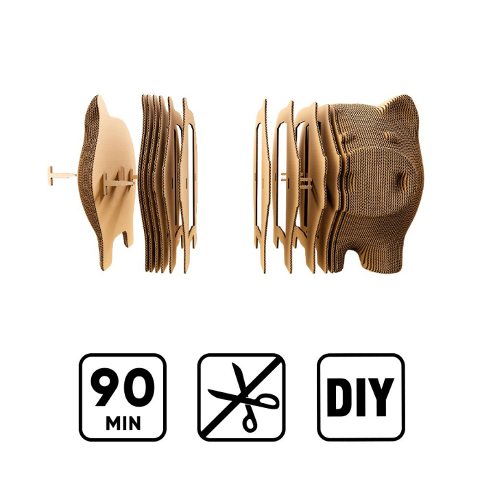 Puzzle 3D din carton - Pușculiță în formă de porcușor [3]