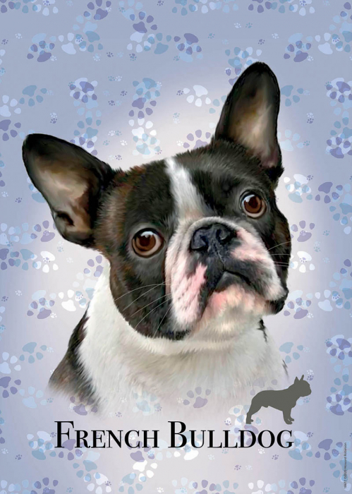 Puzzle cu 100 de piese in mini cutie tip cub - Buldog francez [2]