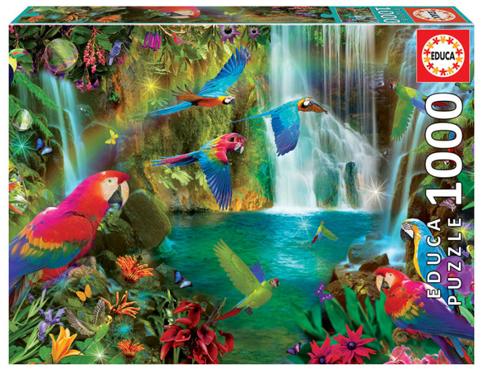 Puzzle cu 1000 de piese - Papagali tropicali