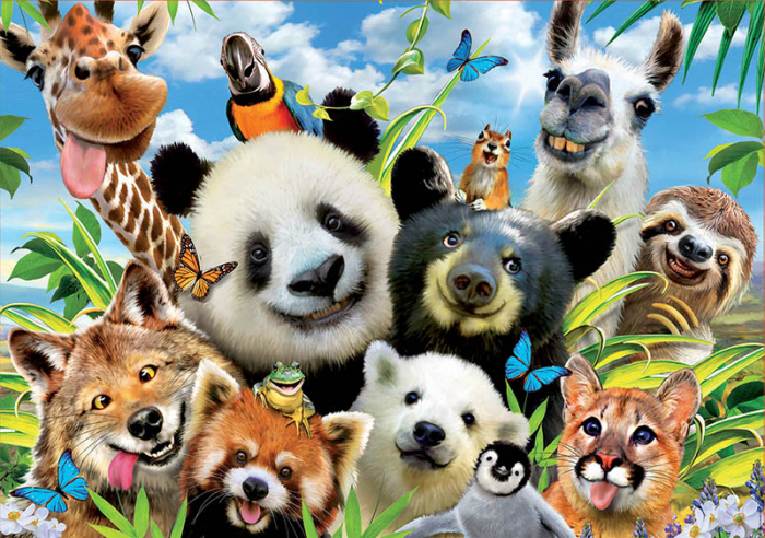 Puzzle cu 1000 de piese - Selfie Llama drama [2]