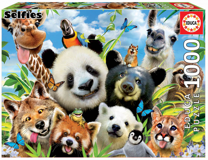 Puzzle cu 1000 de piese - Selfie Llama drama