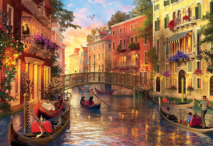 Puzzle cu 1500 de piese - Apus de soare în Veneția [2]
