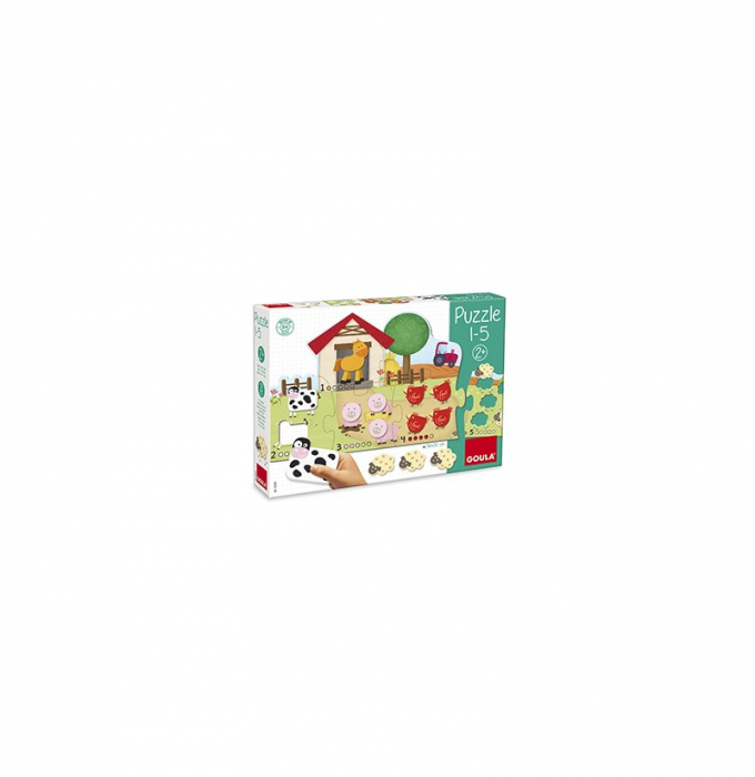 Puzzle cu 21 de piese din lemn si carton - Numaram de la 1 la 5 [2]