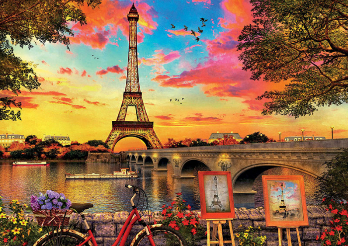 Puzzle cu 3000 de piese - Apus de soare în Paris [2]