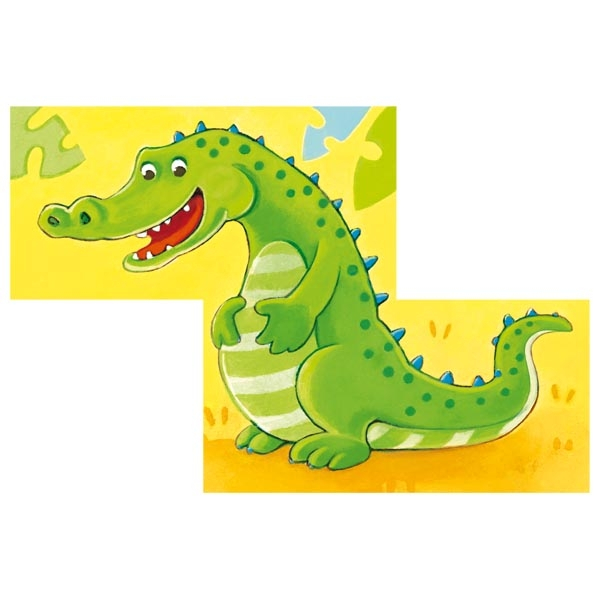 Puzzle din 4 cuburi de lemn - Animale salbatice [4]