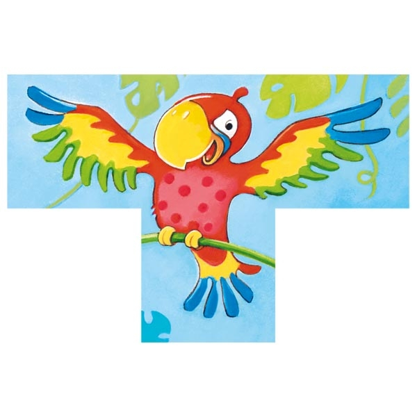 Puzzle din 4 cuburi de lemn - Animale salbatice [2]