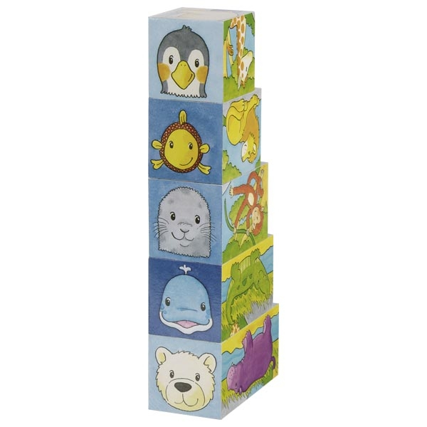 Puzzle din cuburi - Animale din Safari și din zona Arctică [5]