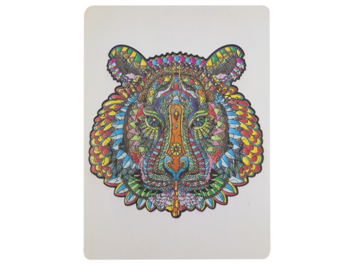 Puzzle din lemn cu 130 de piese în forme deosebite - Tigru  [3]