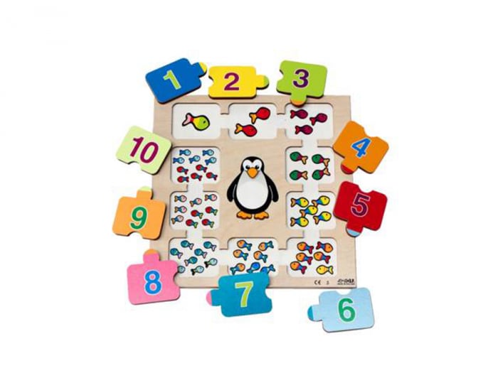 Puzzle incastrat - 10 pesti mici