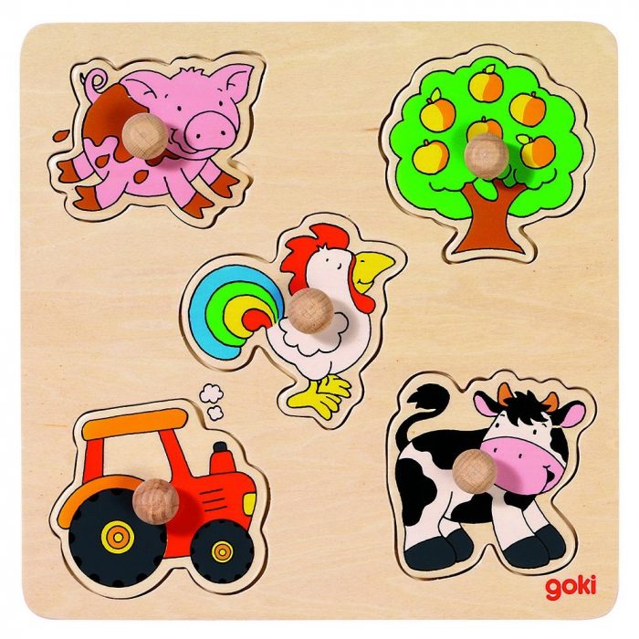 Puzzle încastrat cu 5 piese din lemn [2]
