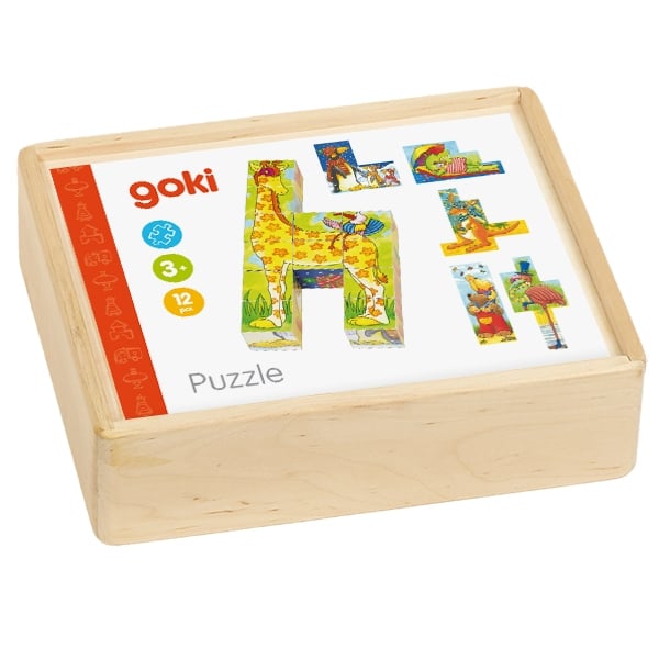 Puzzle tip cub cu 6 animalute haioase