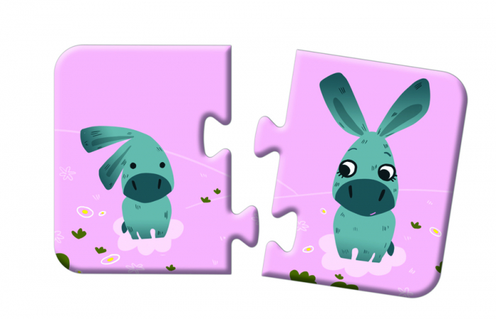 Puzzle-uri cu 2 piese - Mamă și pui [2]