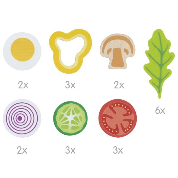 Salată de legume cu bol, lingură și sos  [4]