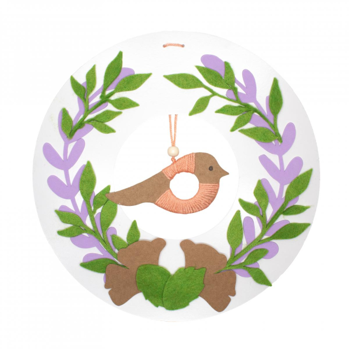 Set 10 coroane autoadezive din carton alb, pentru decorare [5]