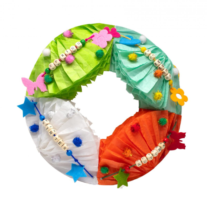 Set 10 coroane autoadezive din carton alb, pentru decorare [3]