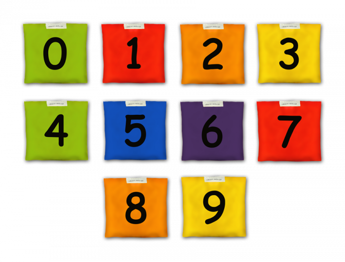 Set 10 cuburi cu numere umplute cu granule de polistiren [2]