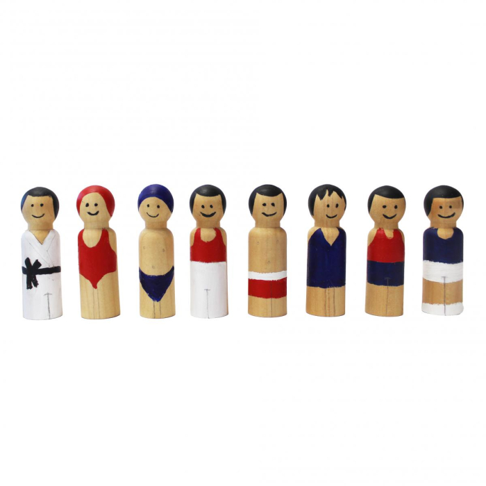 Set 10 figurine din lemn - personaje de pictat, 7 cm [5]