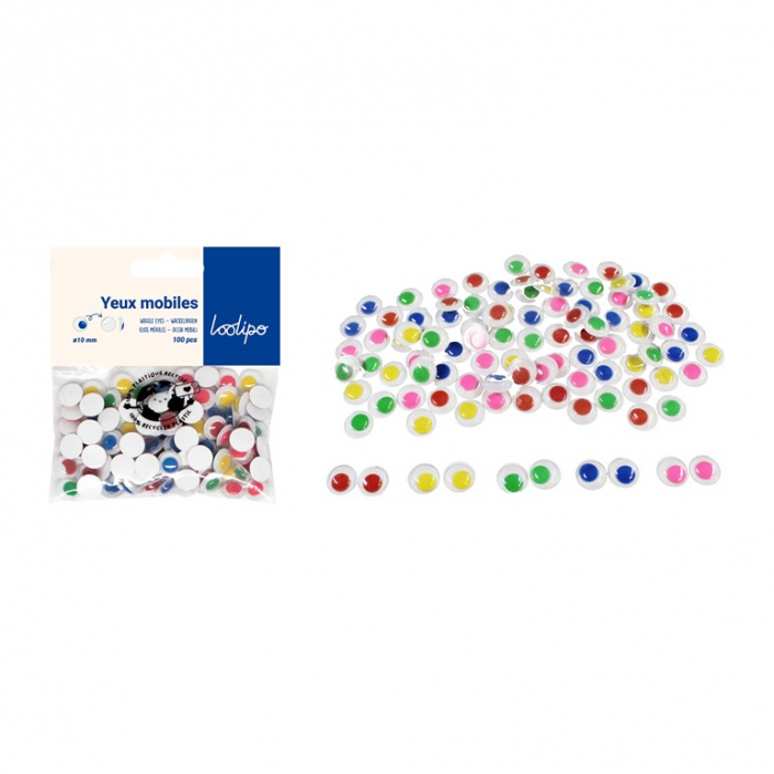 Set 100 ochi mobili colorati, diametru 10 mm [4]