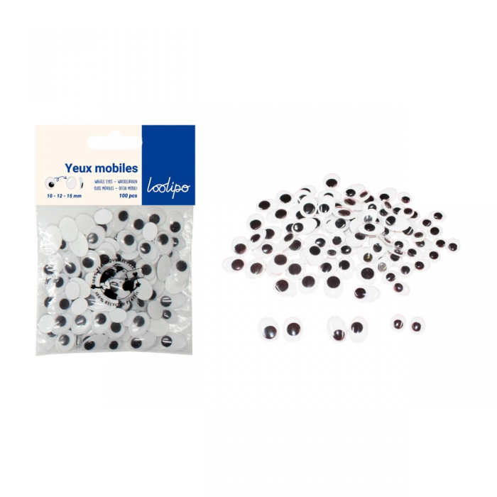 Set 100 ochișori mobili adezivi - formă ovală [2]