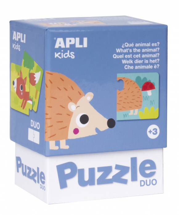 Set 12 puzzle-uri din cate 2 piese - Ghiceste animalul