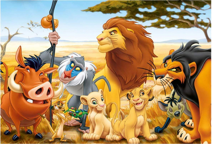 Set 2 puzzle-uri cu personaje Disney - Cartea Junglei si Regele Leu [2]
