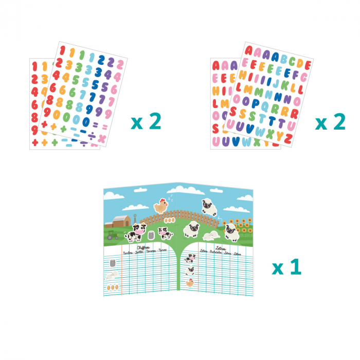 Set 206 de stickere refolosibile - Litere si cifre magice [2]