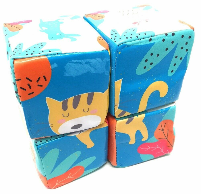 Set 4 cuburi textile de joacă [4]