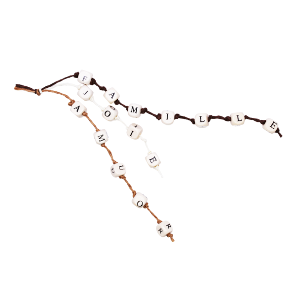 Set 400 cuburi din lemn cu litere pentru șnuruire, 1x1 cm [3]