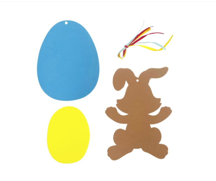 Set creativ cu 3 decorațiuni de agățat - Puișor, iepuraș, ou [2]