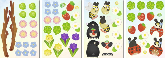 Set creativ cu decoratiuni de agatat  Primavara, 52 cm [2]