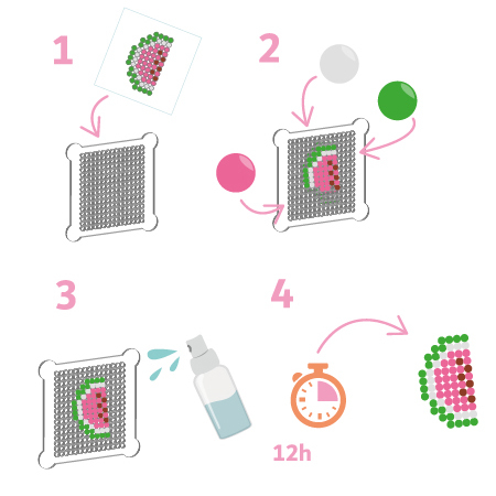 Set creativ cu mărgele - 10 Aqua-fructe [2]