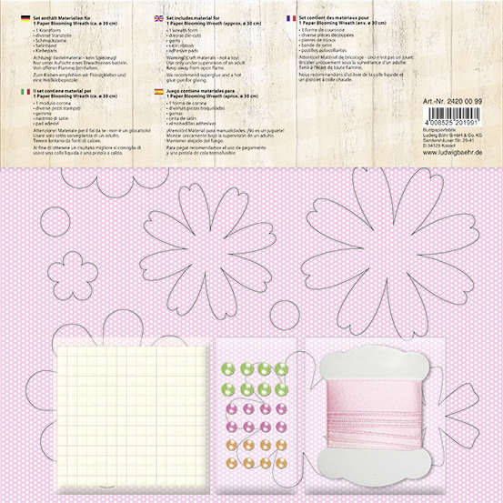 Set creativ din carton colorat - Coronita decorativa multicolora, 30 cm [2]