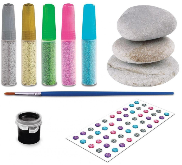 Set creativ - Pictură pe pietre cu acuarele, 5 carioci și stickere [2]