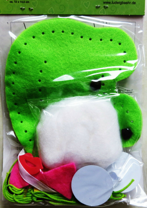 Set creativ prin coasere - Broscuta din fetru, 12 cm [2]