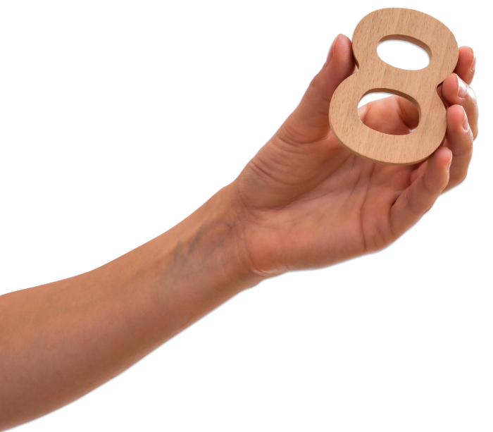 Set de 10 cifre din lemn, 7 cm [2]