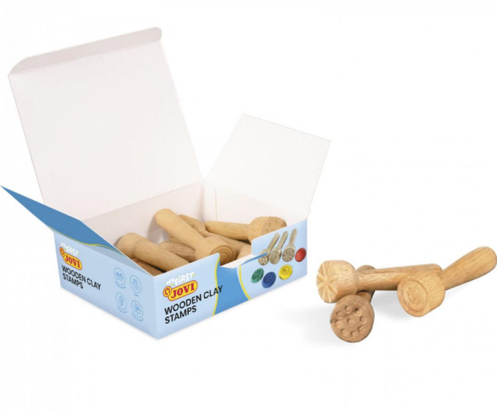 Set de 12 ștampile din lemn pentru plastilină [2]
